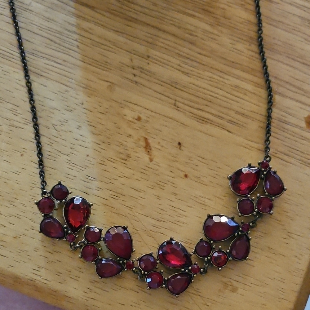 Avon Ruby Red Statement Necklace